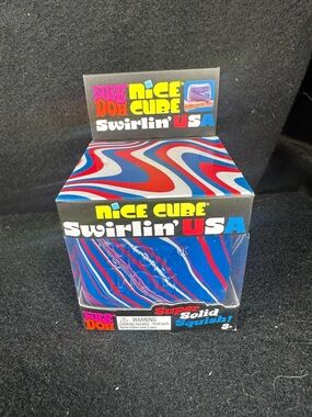 Nice Cube Swirlin' USA Kids Squish Toy - Red & Blue